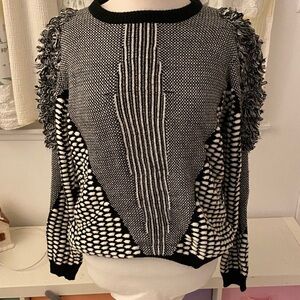 Tularosa Monochrome Textured Crew Neck Sweater